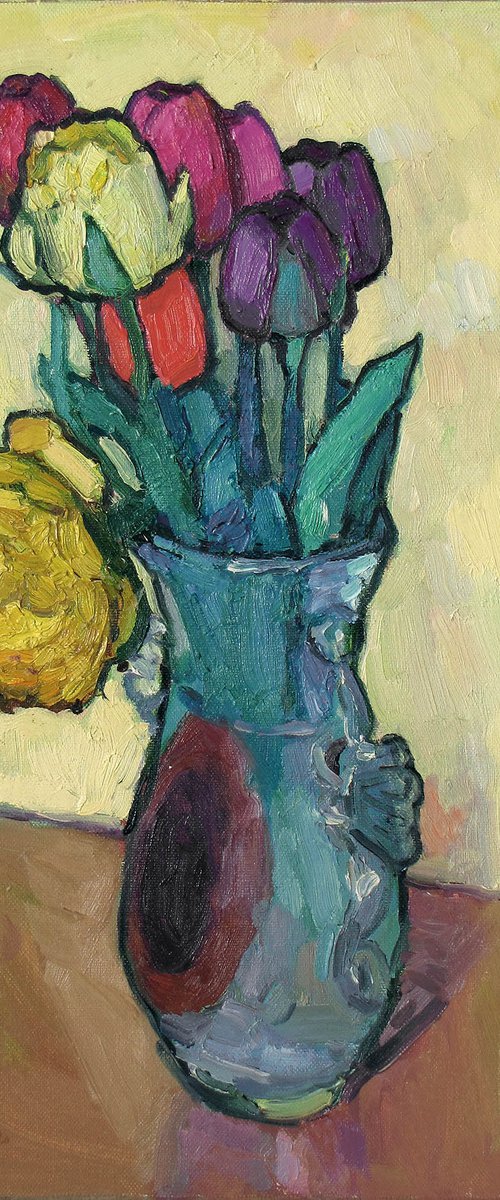 Bouquet of Tulips in the Vase by Ivan Kolisnyk