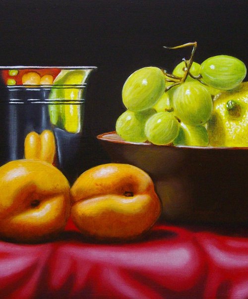 Then red tablecloth by Jean-Pierre Walter