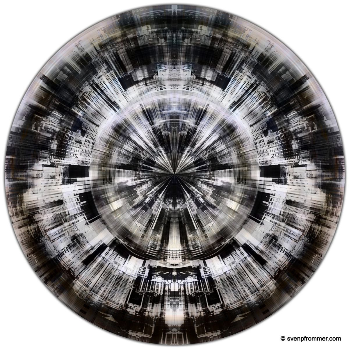 Abstract Cityscapes Photograph By Sven Pfrommer, 39 X 39", Hong Kong Fragments Iii, Original Artwork