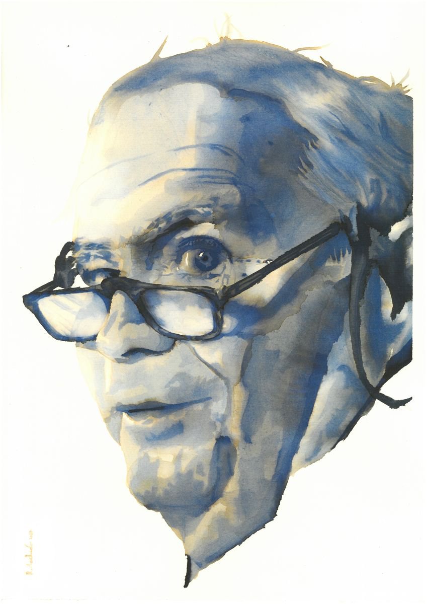Old Man Head Portrait I Senior Age Face by Ricardo Machado