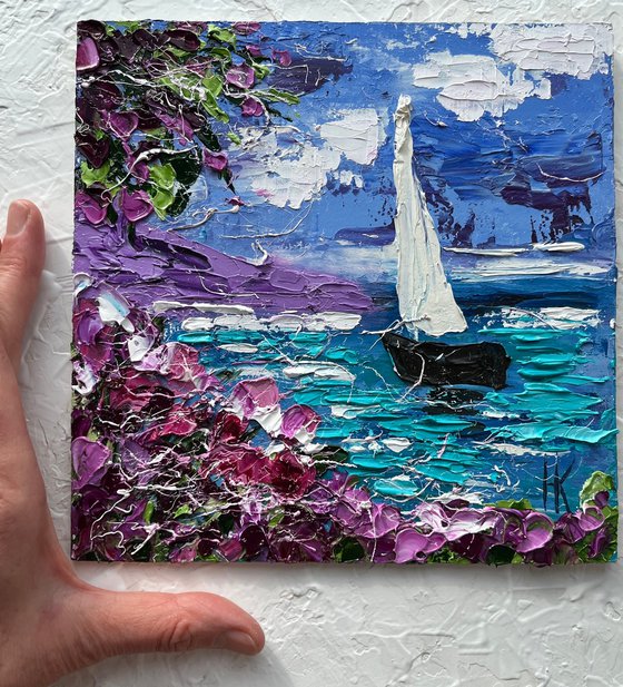 Amalfi Sailboat Painting