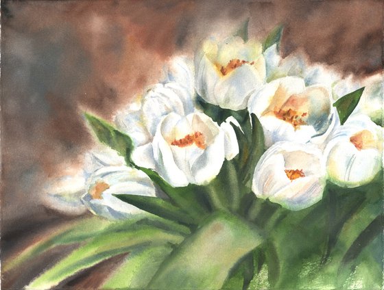White tulips