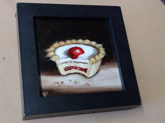 Little Cherry Bakewell tart still life