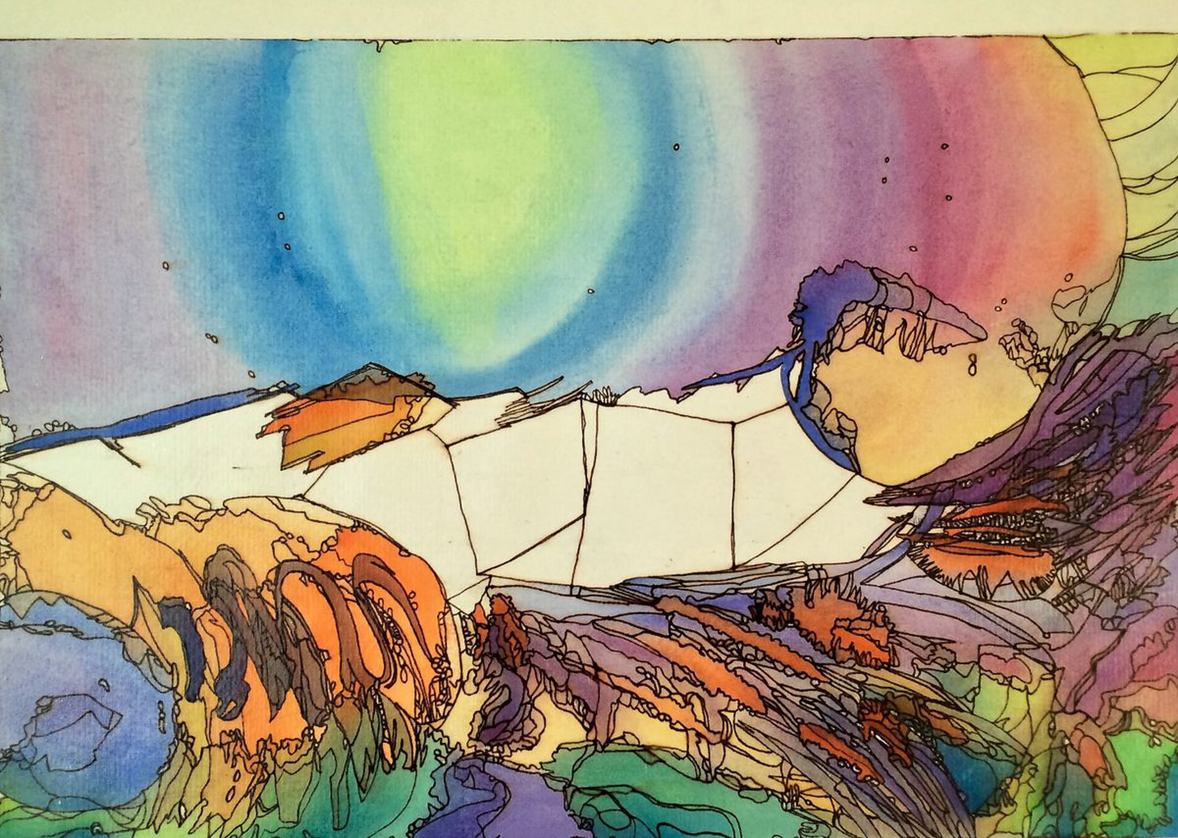 Brave New World Watercolour By Lucyanne Terni Artfinder