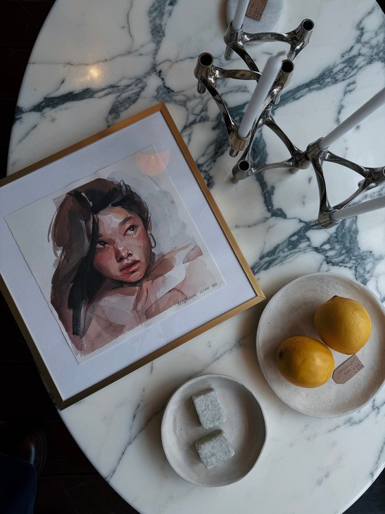 Portrait in watercolor
