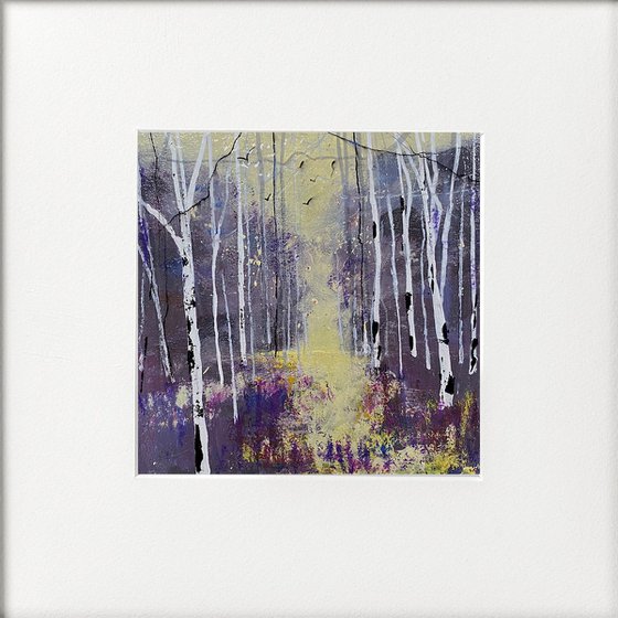 Seasons - Violet Autumn, Silver Birch trees framed