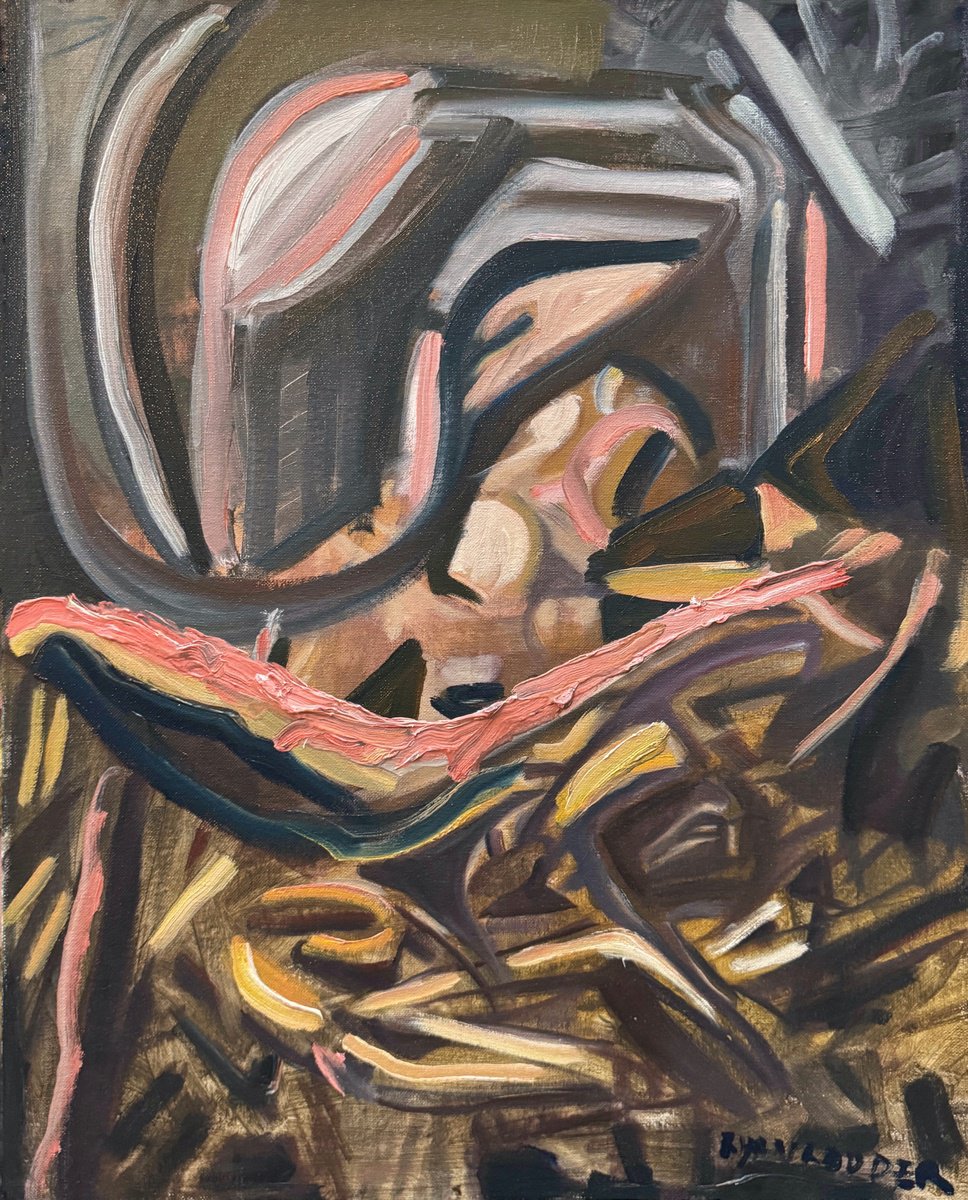 Expressive Abstract Oil Painting By Ryan Louder, 18 X 24", Jazz, Original Artwork