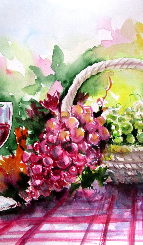 Grapes and wine by Kovács Anna Brigitta