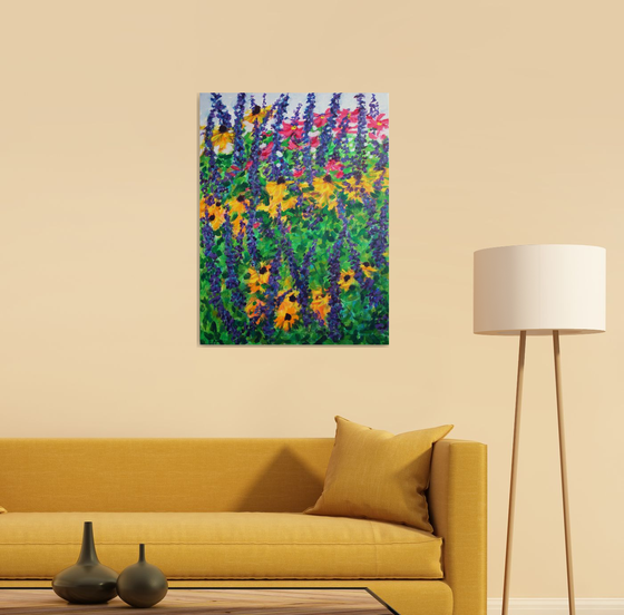 Flower Festival I /  ORIGINAL ACRYLIC PAINTING