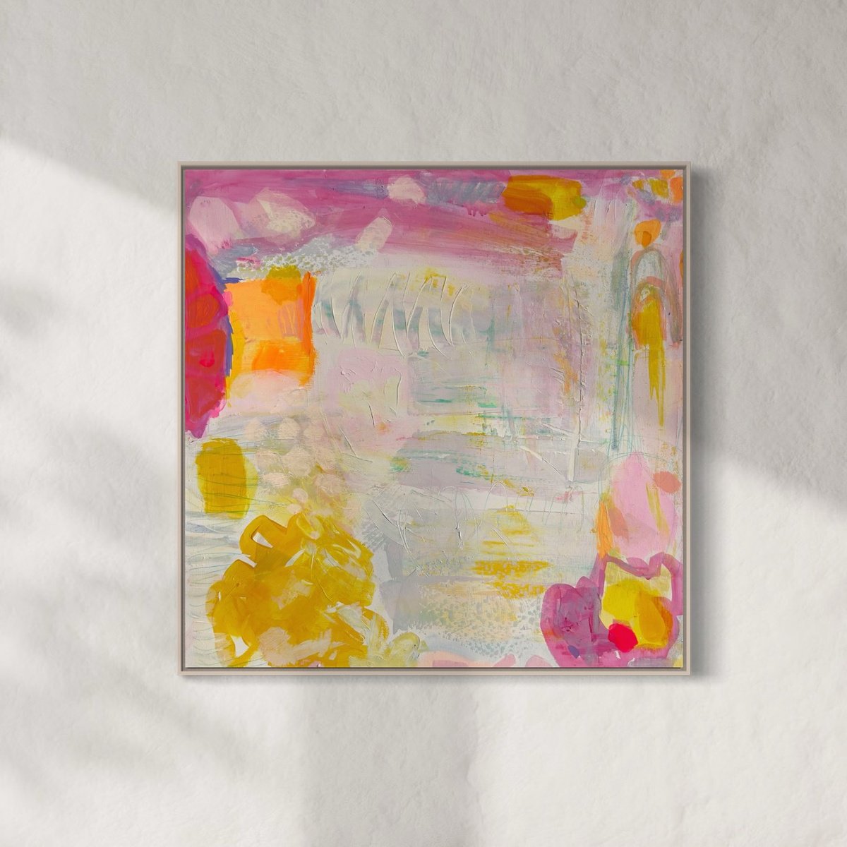 Organic Abstract Acrylic Painting By Kathryn Sillince, 30 X 30", 