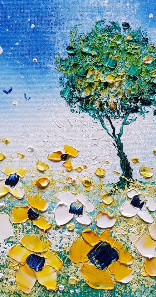 "Emerald Tree & Flowers in Love" by Phil Broad