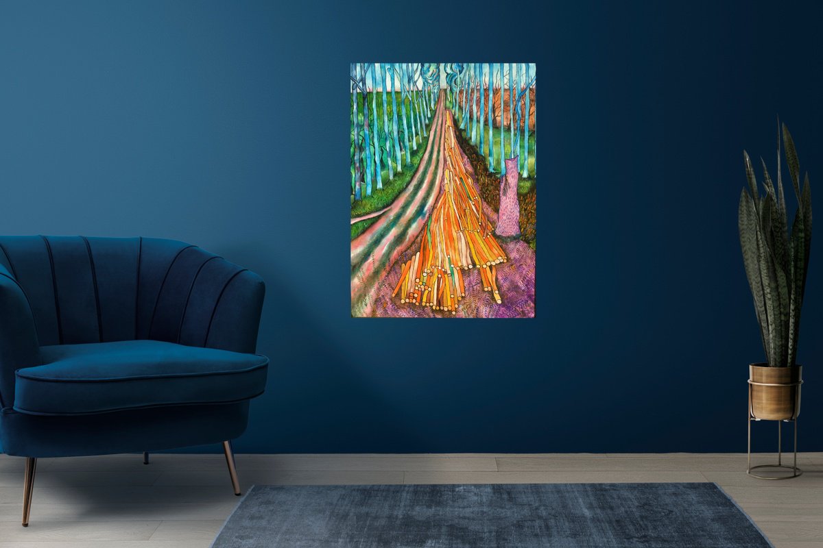 Landscape Oil Painting By Jg Wilson, 26 X 35, Wood, Original Artwork