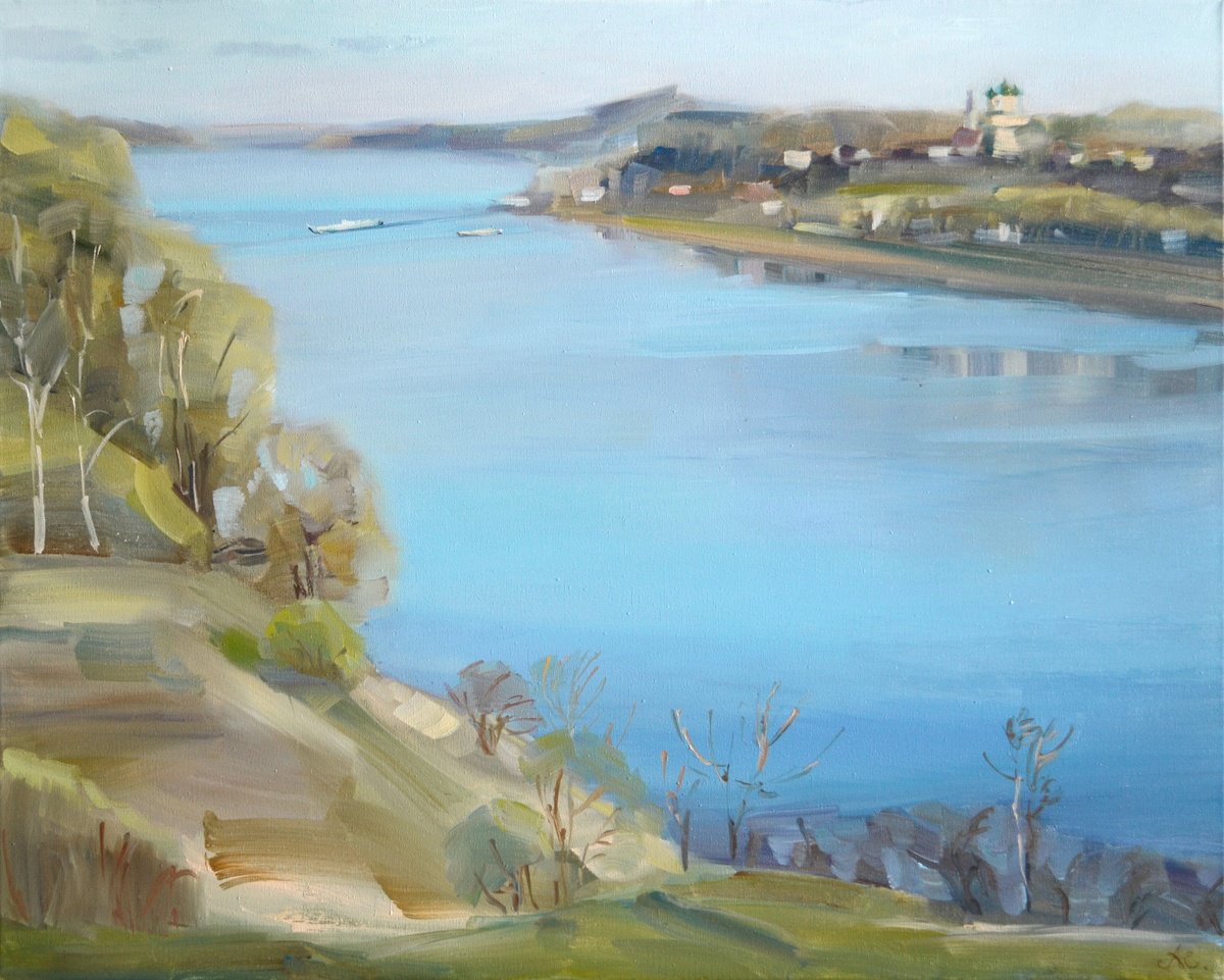 Volga River By Victoria Alferonok, 20 X 16, Artwork For Sale On Artfinder