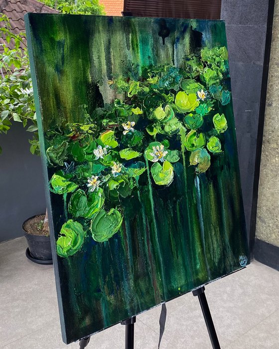 Water Lily Oil Painting