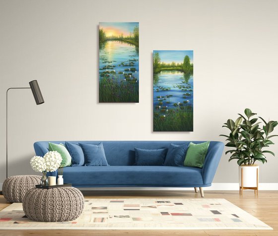 Set of 2 lily pond
