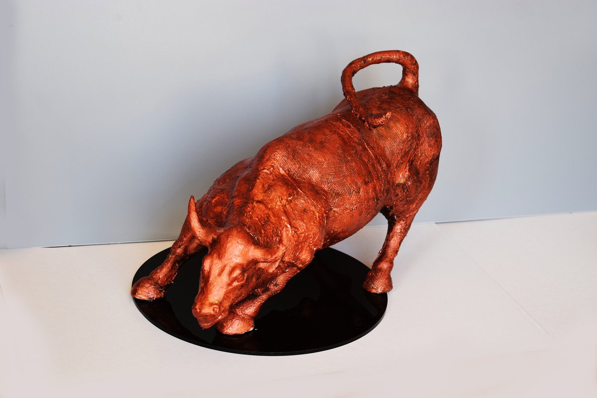 Charging Bull 47 cm x 3-D Modern Abstract by Anna Sidi-Yacoub