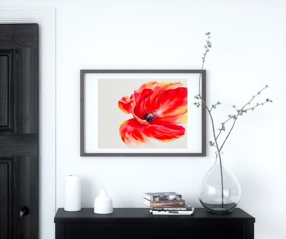 Poppies Watercolor Painting