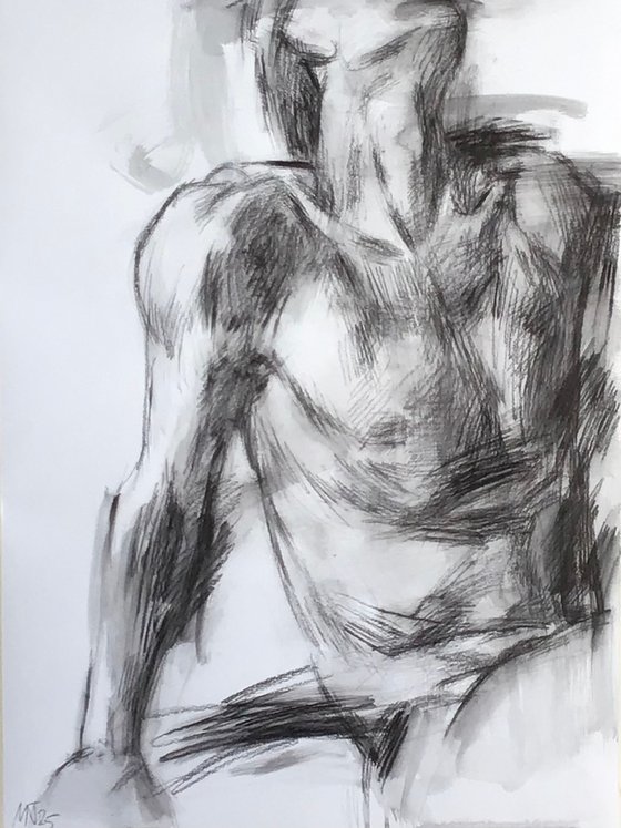 Sketch of a male torso