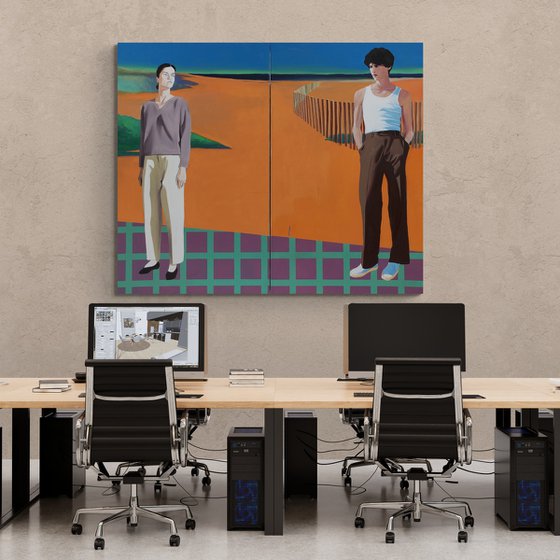 Paved road - diptych