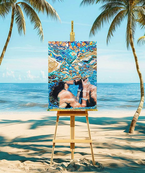 Underwater kiss