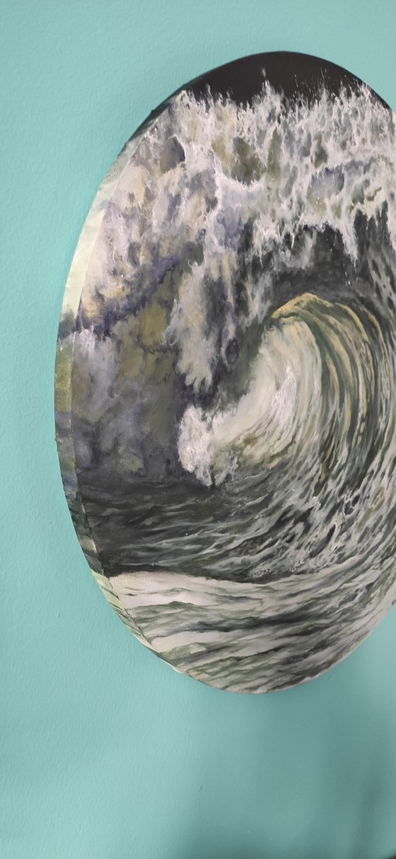 L'abbraccio vitale dell'onda - wave painting