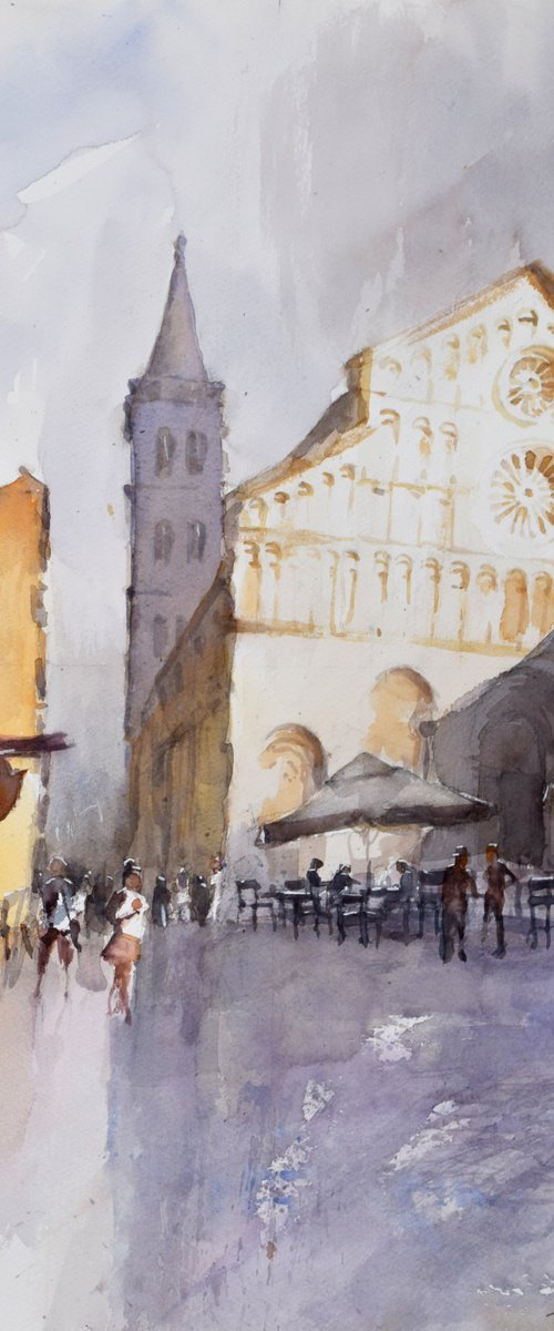 Zadar,Cathedral St.Anastasia by Goran Žigolić Watercolors