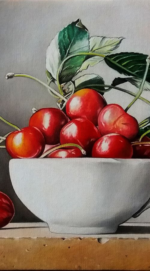 STILL LIFE WITH CHERRIES by Josip Barać