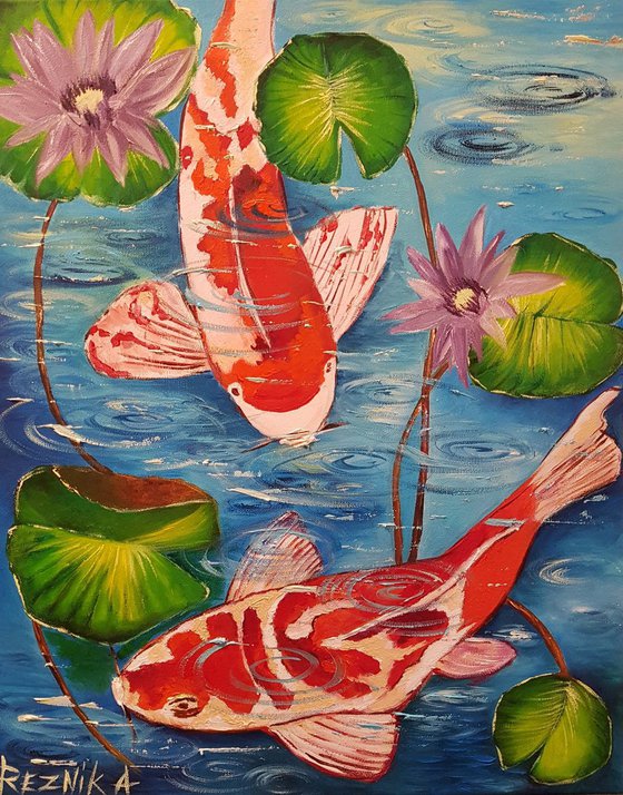 Koi fish duet 40*50 cm