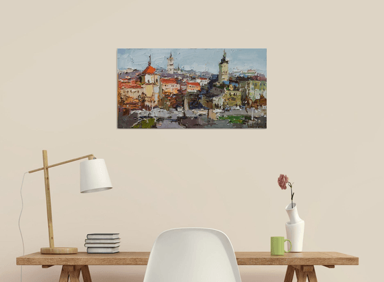 Lviv - Original cityscape painting