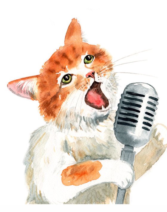 Jazzcat. Singing Cat.