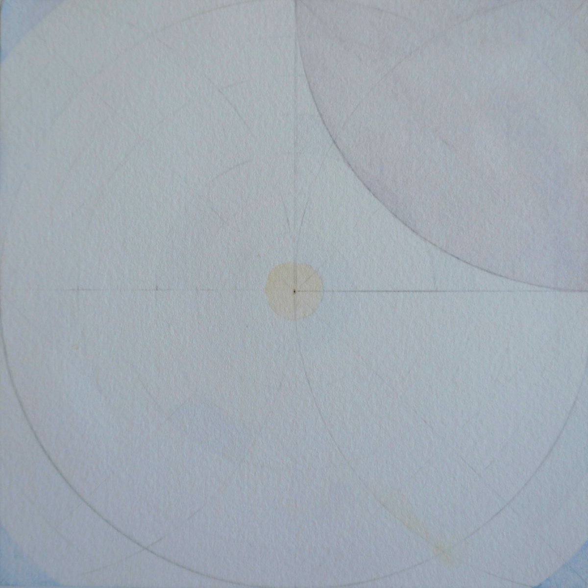 Geometric Abstract Watercolour By Anna Jannack, 6 X 6, Circle Ii, Original Artwork