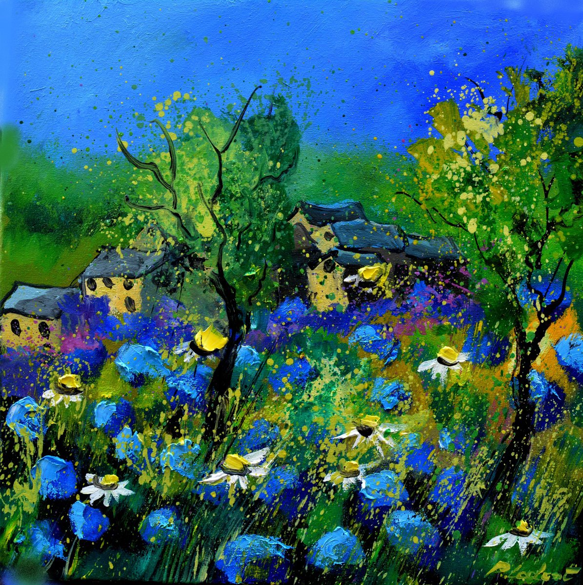 Blue village 4422 by Pol Henry Ledent