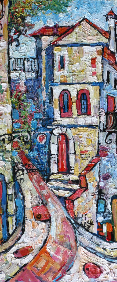 Street, Provence, Summer. by Nikifor Swiristuhin