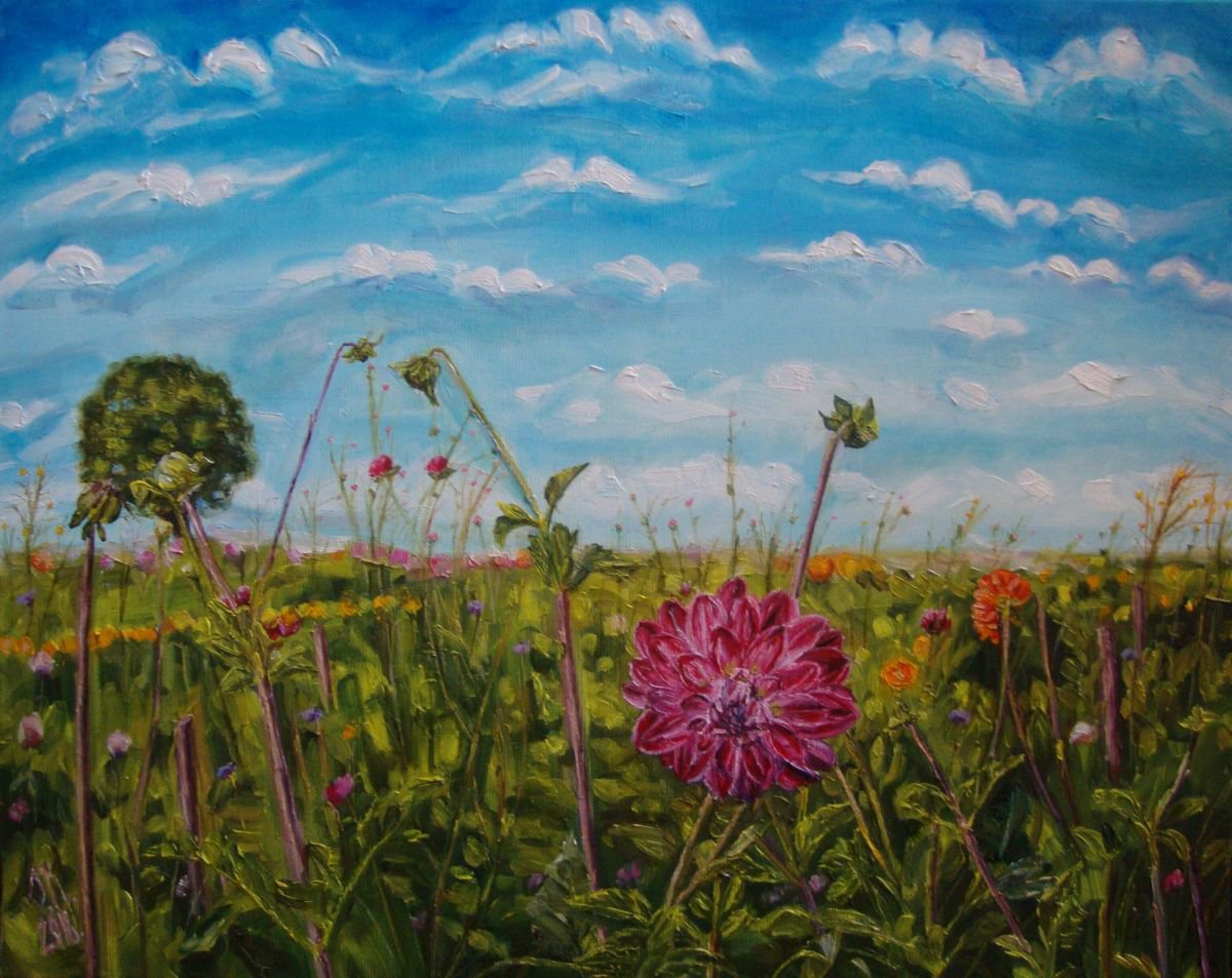 Flowers and clouds by Olga Knezevic