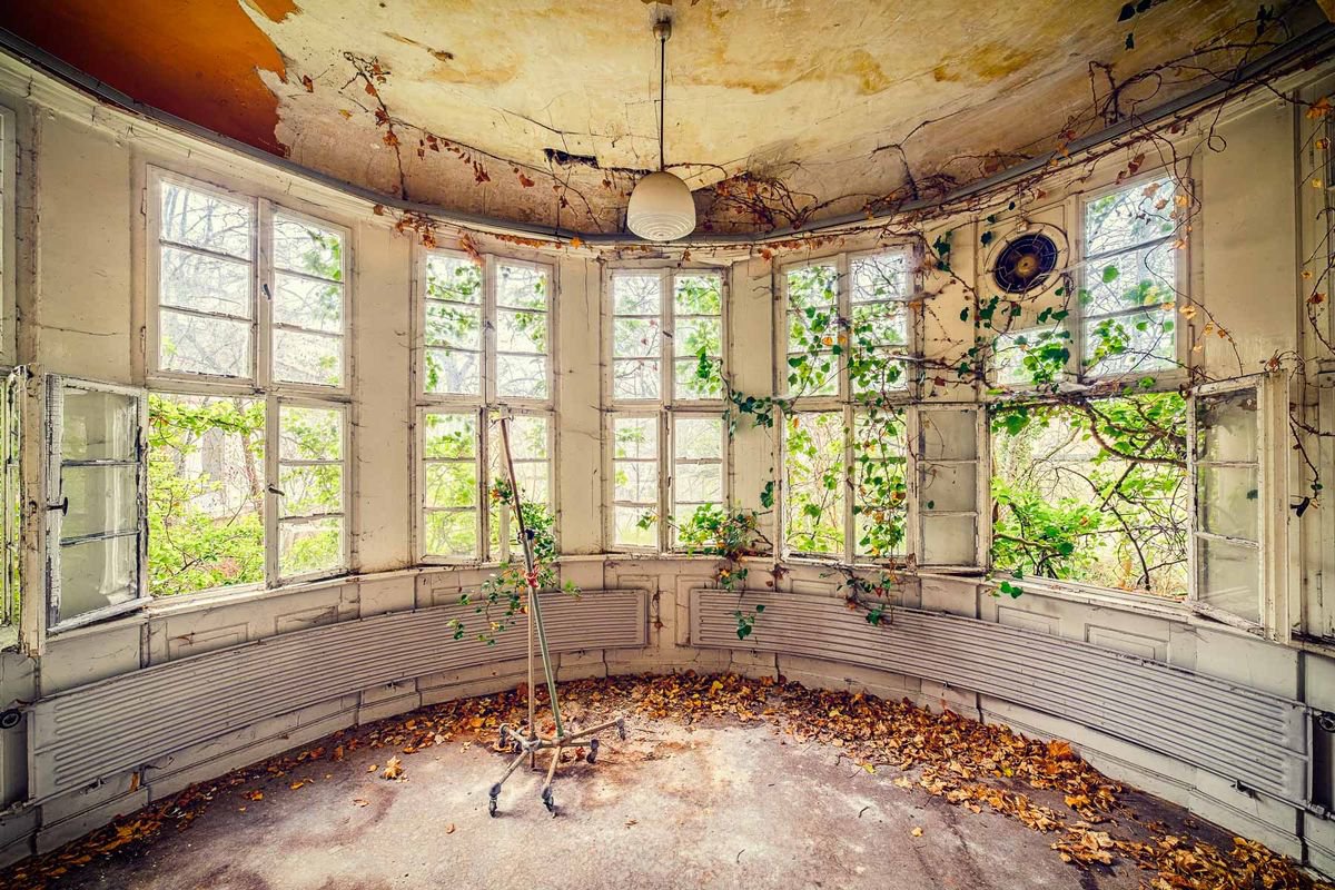 Photorealistic Cityscapes Photograph By Michael Schwan, 51 X 35", Conservatory, Original Artwork