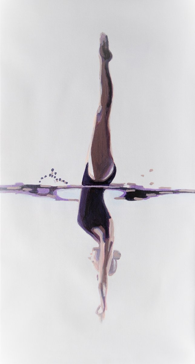 Jump , Canvas / 70 x 38 x 3 cm by Alexandra Djokic