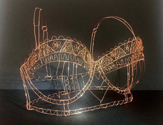 Copper Bra Wire Sculpture
