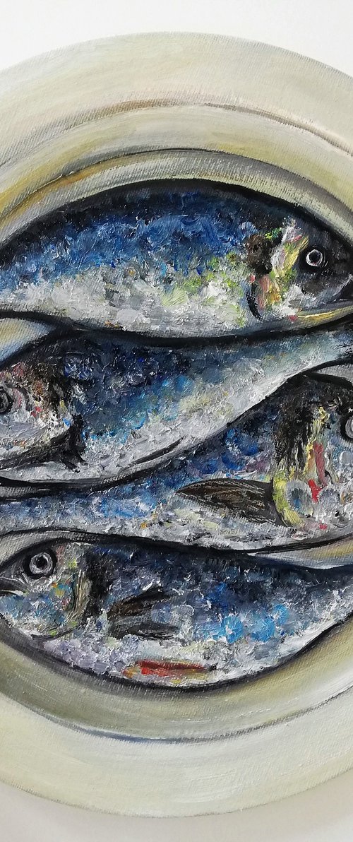 Four Fishes in a Plate by Katia Ricci