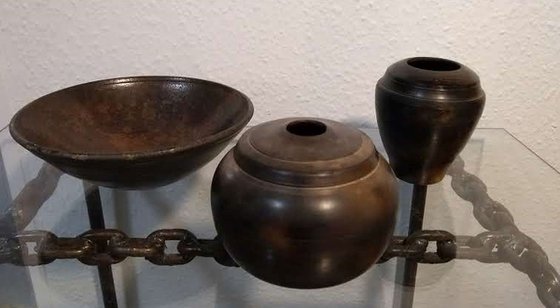 Set of three hand-thrown pieces