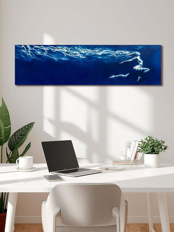 Toward Myself - Long Horizontal Blue Ocean