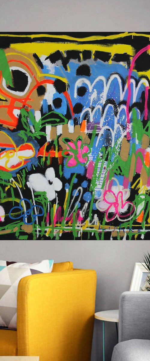 Flowers 130 X 130 CM / 51,18 Х 51,18 INCH by V. Lishko