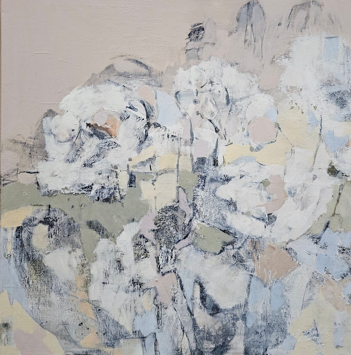  Calm Garden By Tatiana Hellum, 28 X 28, Artwork For Sale On Artfinder