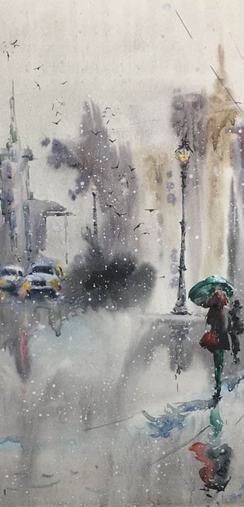 "Snow in April"   SOLD by Iulia Carchelan