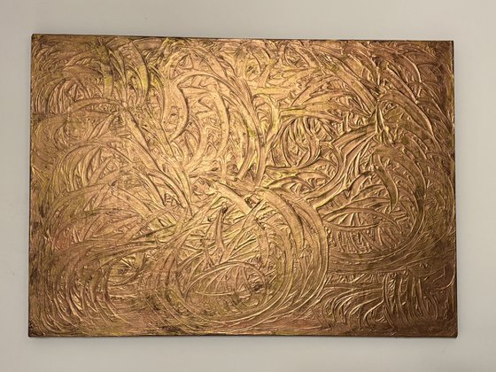 „GILDED ARABESQUE“ 100x70x2 cm