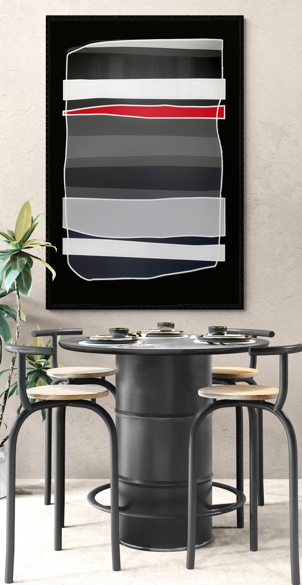 Abstract Acrylic Painting By V+V Kniazievi, 31 X 47", Rhythm Of Life #2, Original Artwork