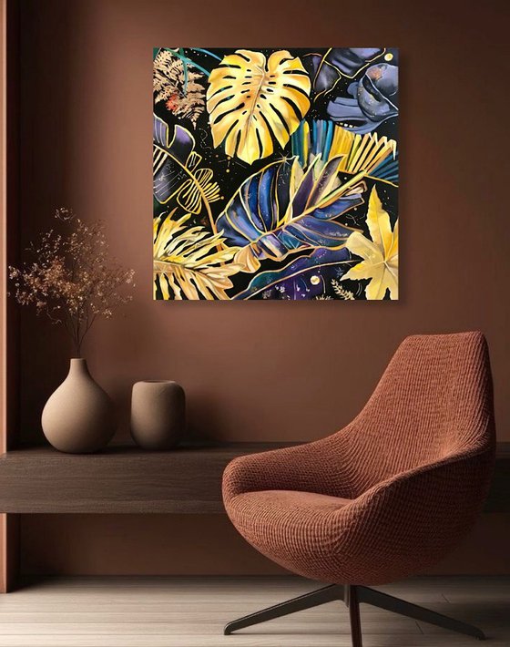 Space jungle original artwork.
