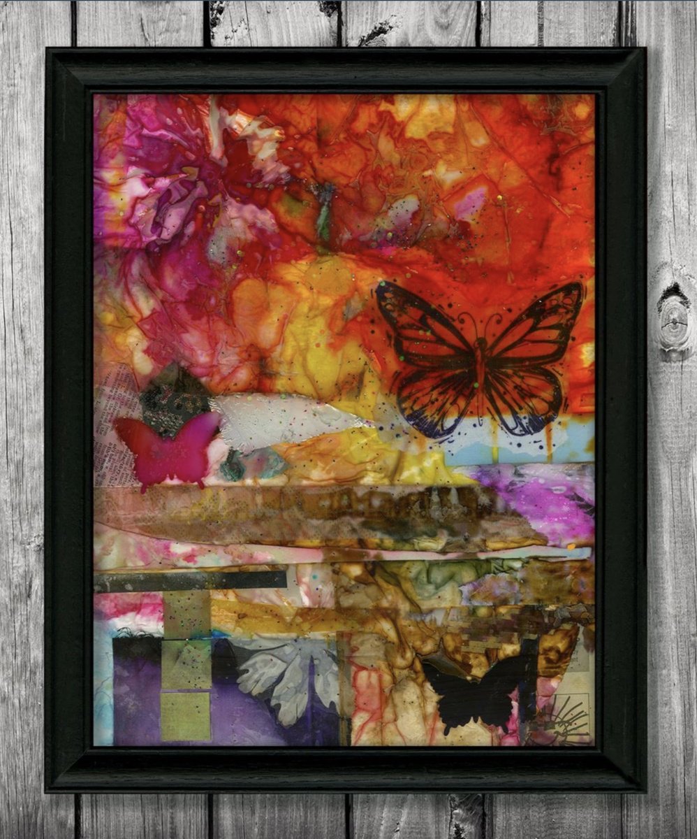 Abstract Animal Painting By Kathy Morton Stanion, 13 X 16", Manifesting A Dream, Original Artwork