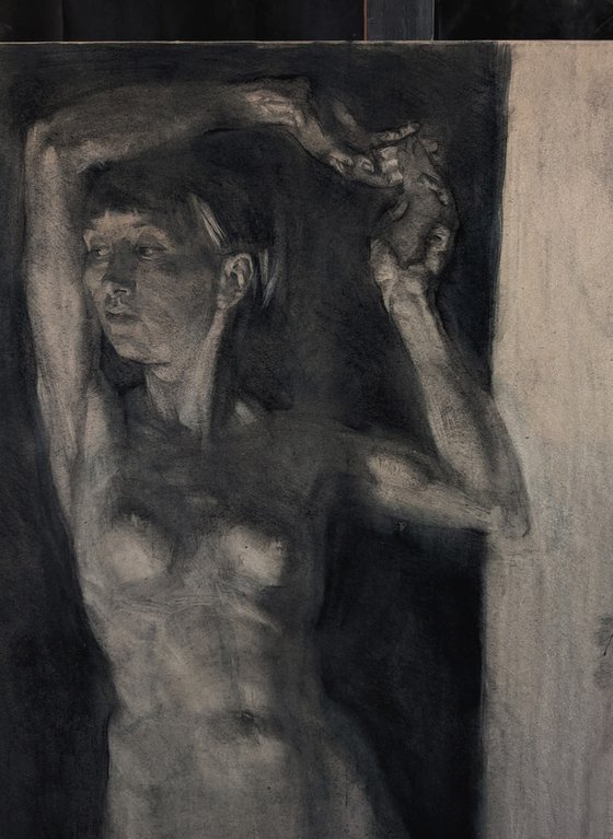 A woman in draperies