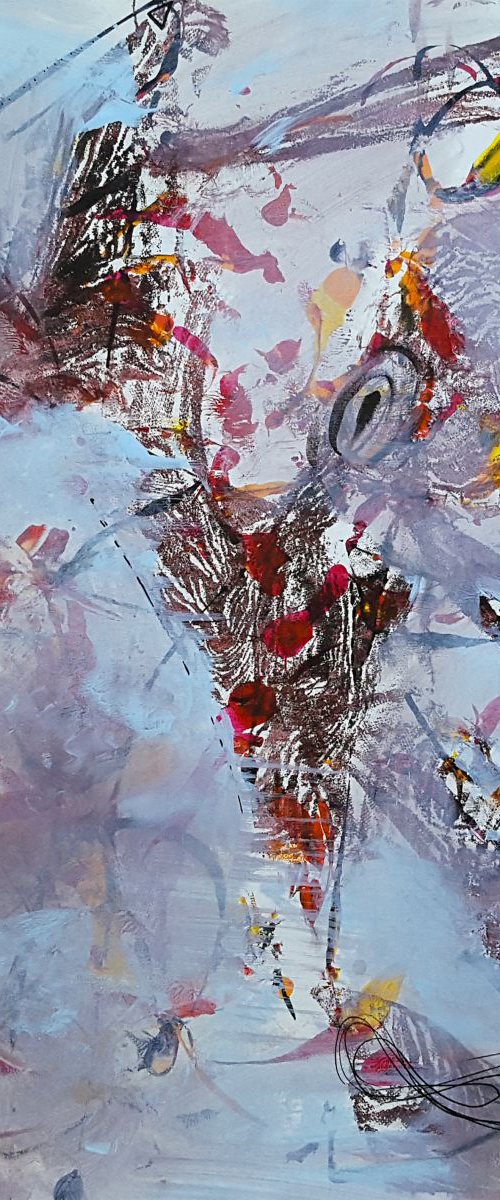 Gestural raw spontane dreamlike tehnique energu vibration still life primitive informal by master Kloska by Kloska Ovidiu