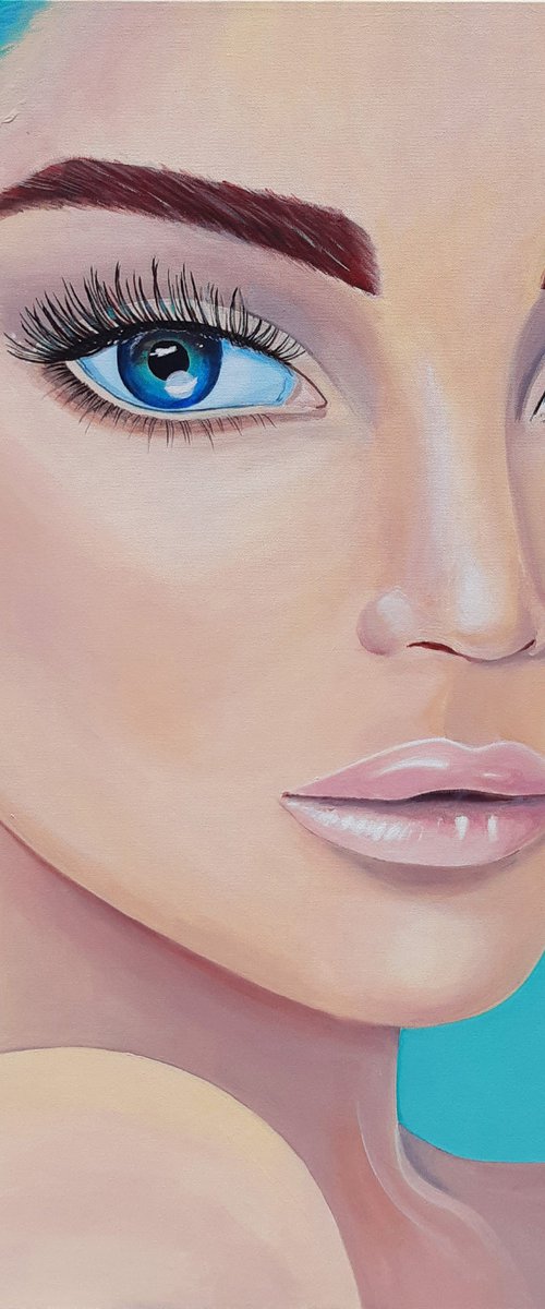 "Lady in turquoise" by Alexandra Dobreikin